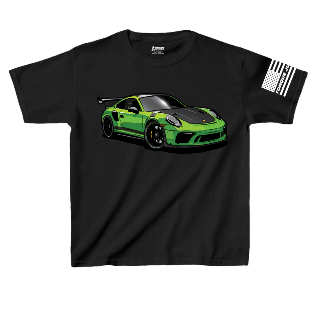 Green Porsche 911 GT3 RS - Kid's T-Shirt