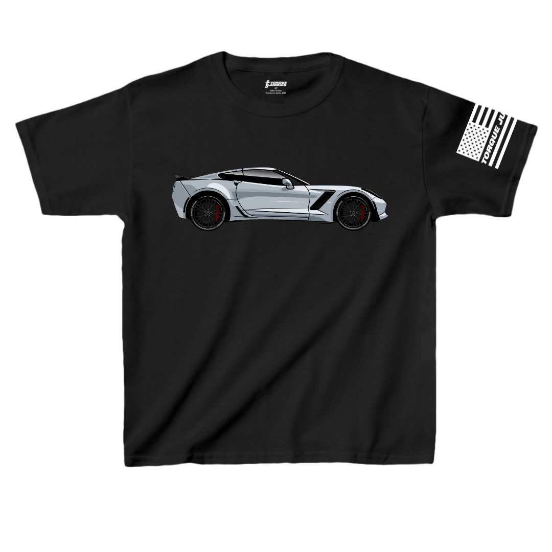 Silver Corvette Stingray - Kid's T-Shirt