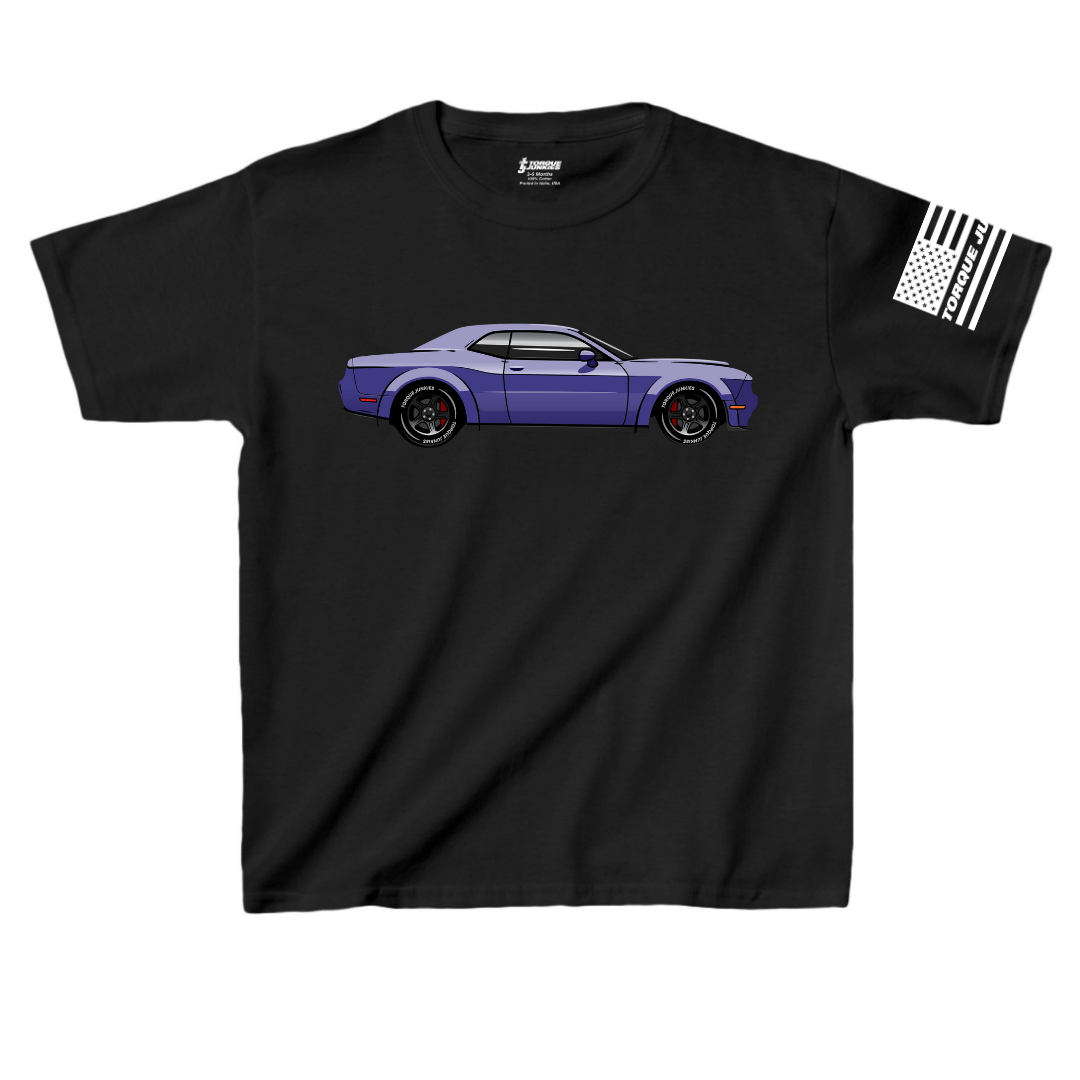 Purple Dodge Challenger - Kid's T-Shirt
