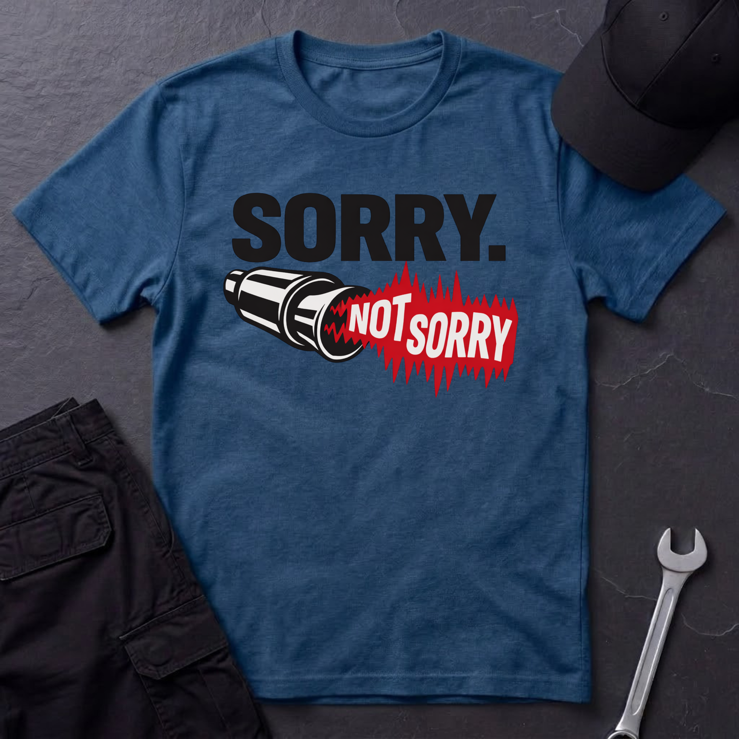 Sorry. Not Sorry. black T-Shirt