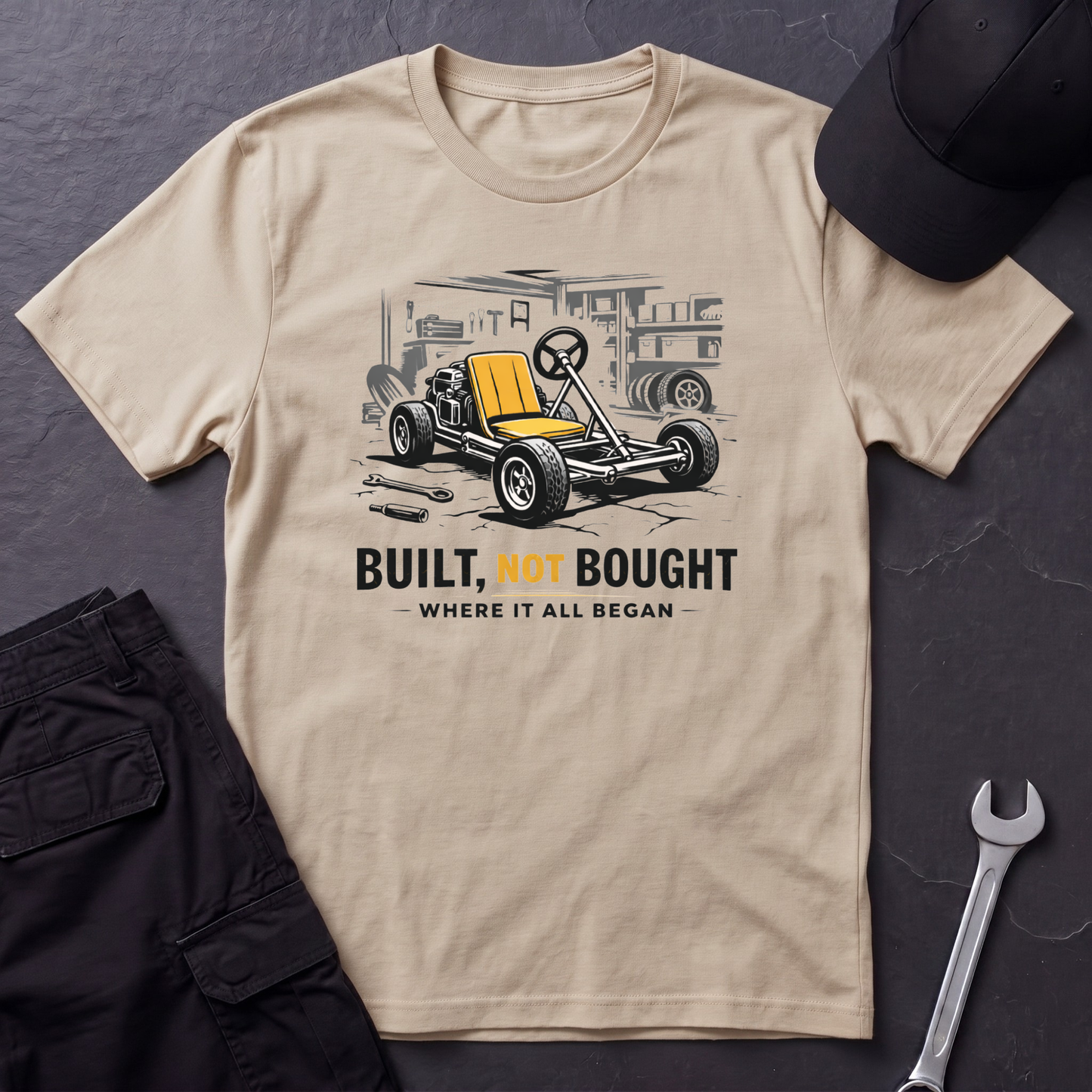 Built Not Bought Go-Cart dark T-Shirt