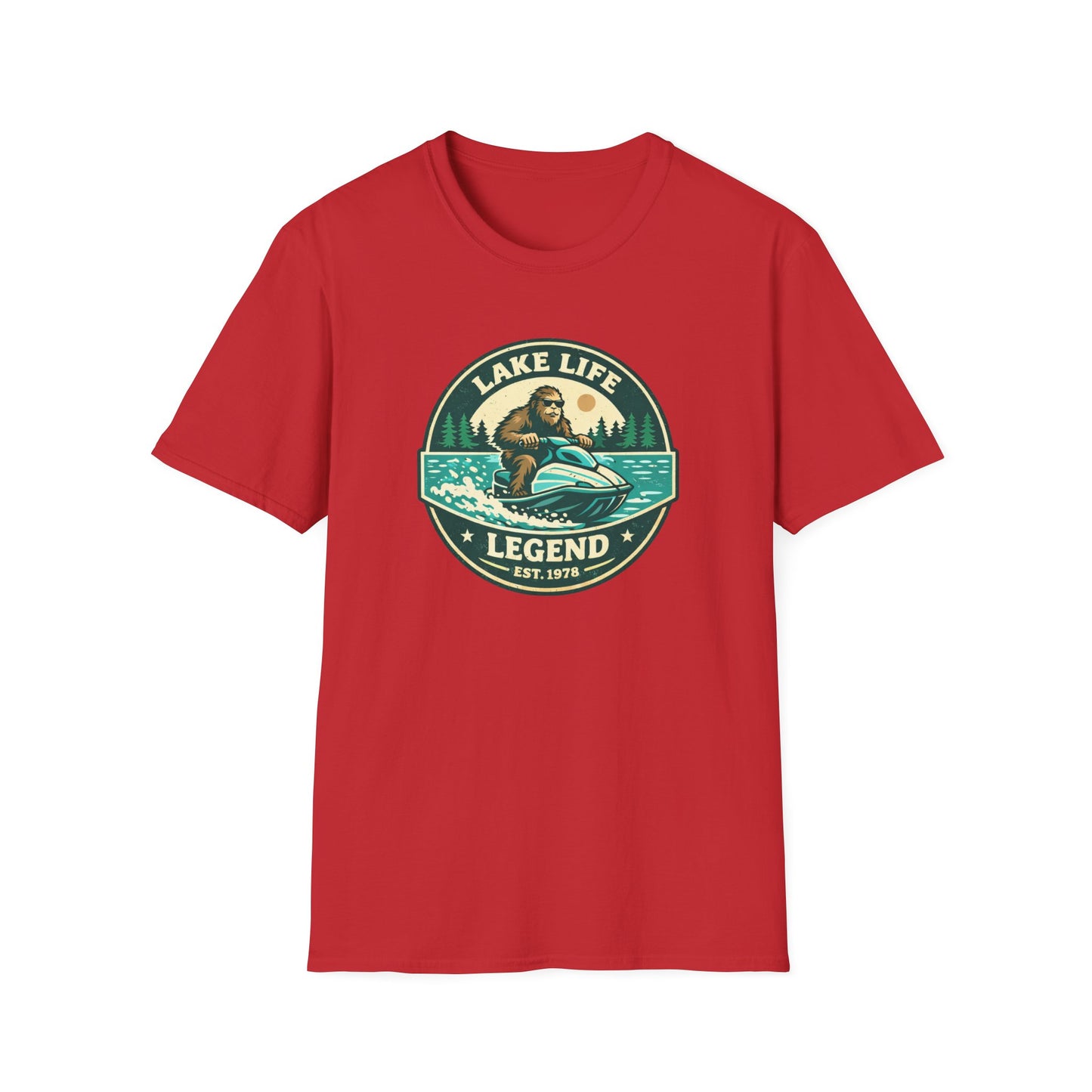Bigfoot Jetski Lake Life T-Shirt
