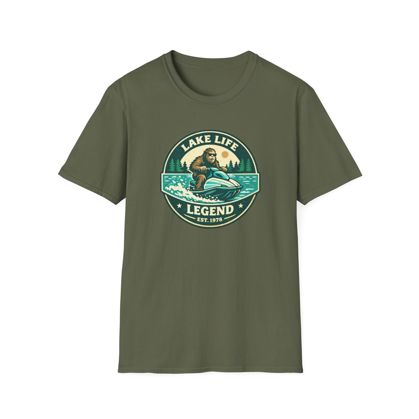 Bigfoot Jetski Lake Life T-Shirt