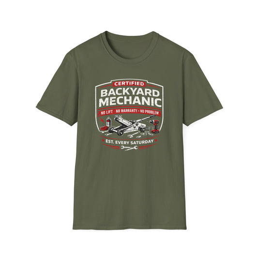 Backyard Mechanic Badge T-Shirt