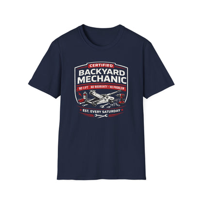 Backyard Mechanic Badge T-Shirt