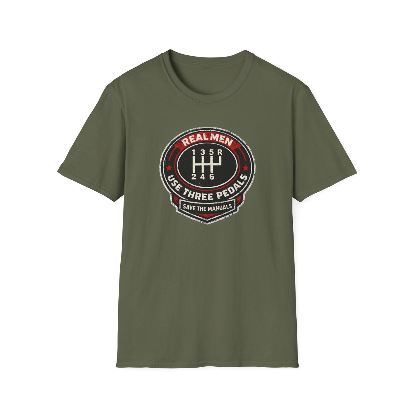 Real Men Use Three Pedals  T-Shirt