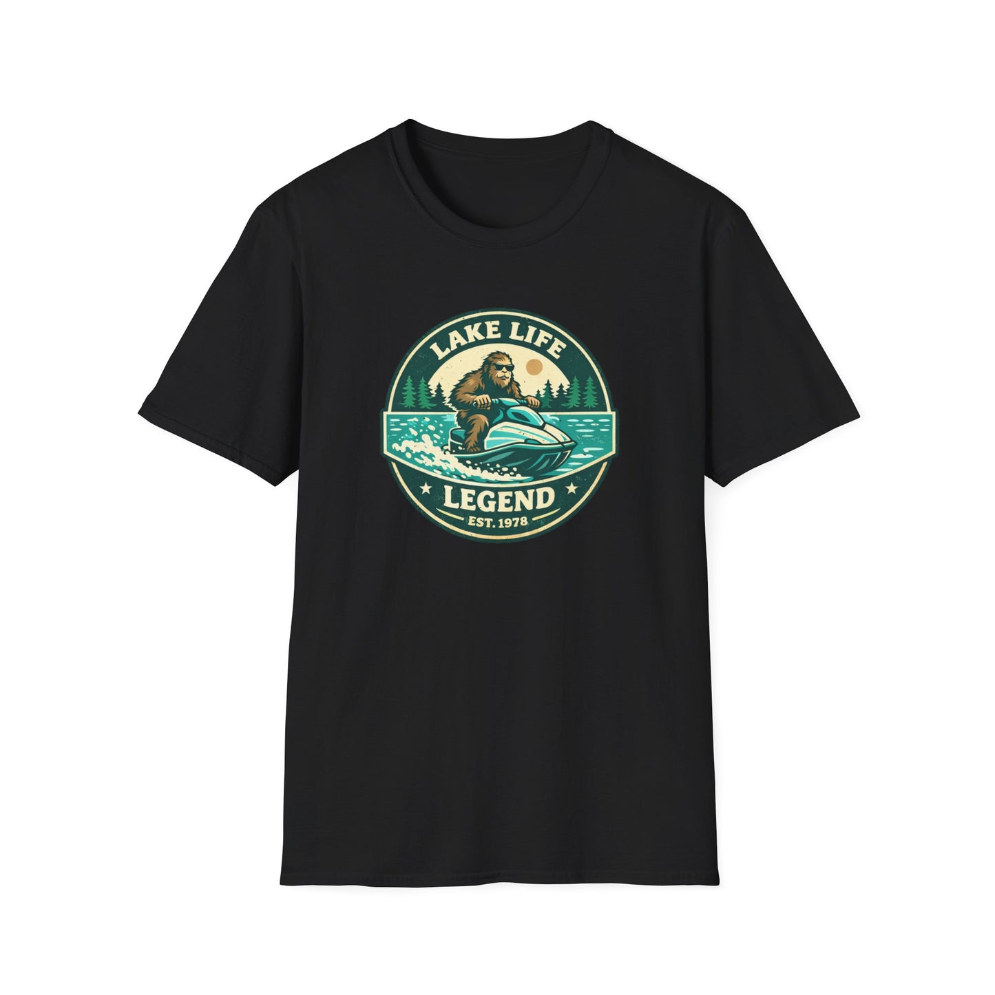 Bigfoot Jetski Lake Life T-Shirt