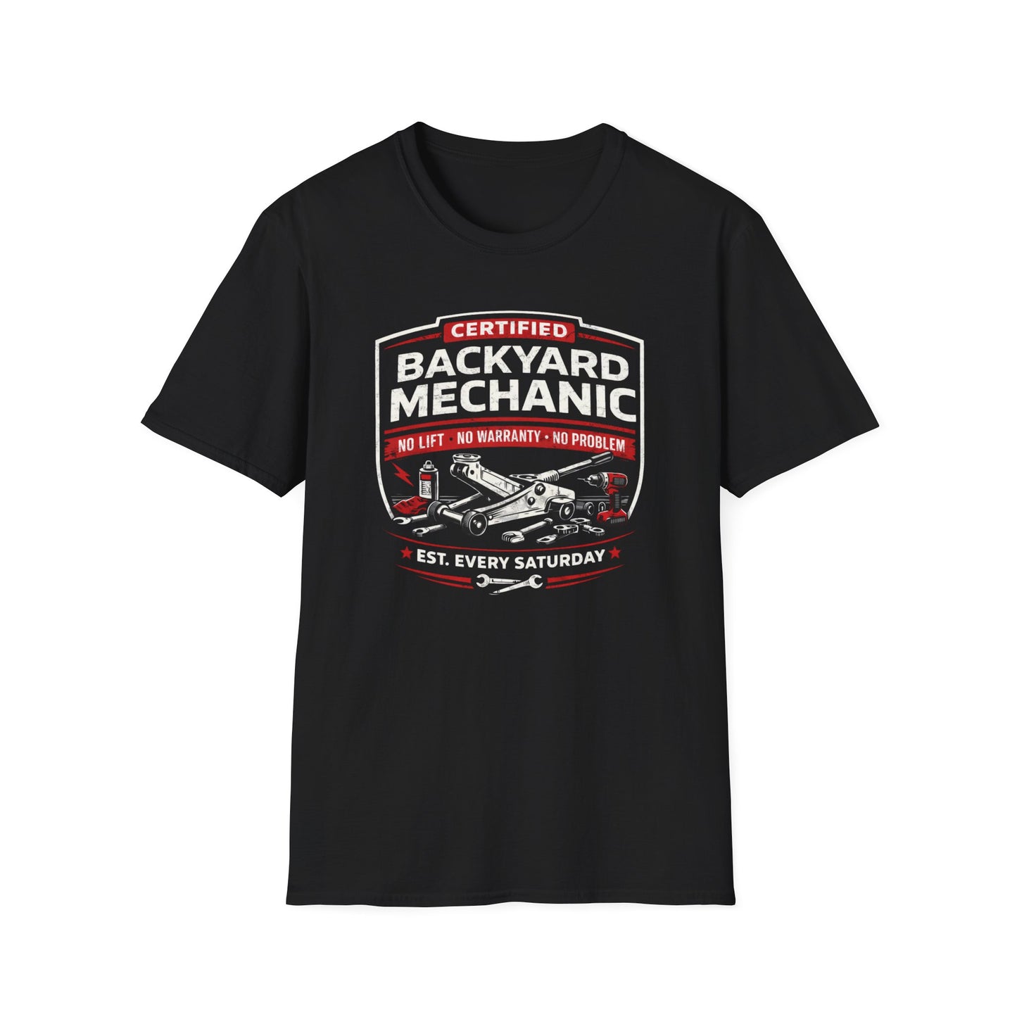 Backyard Mechanic Badge T-Shirt