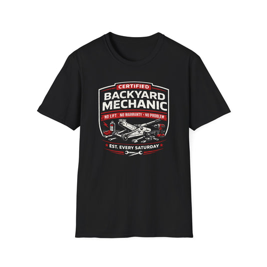 Backyard Mechanic Badge T-Shirt