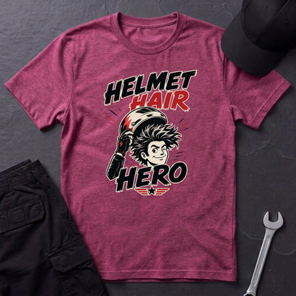 Helmet Hair Hero  T-Shirt