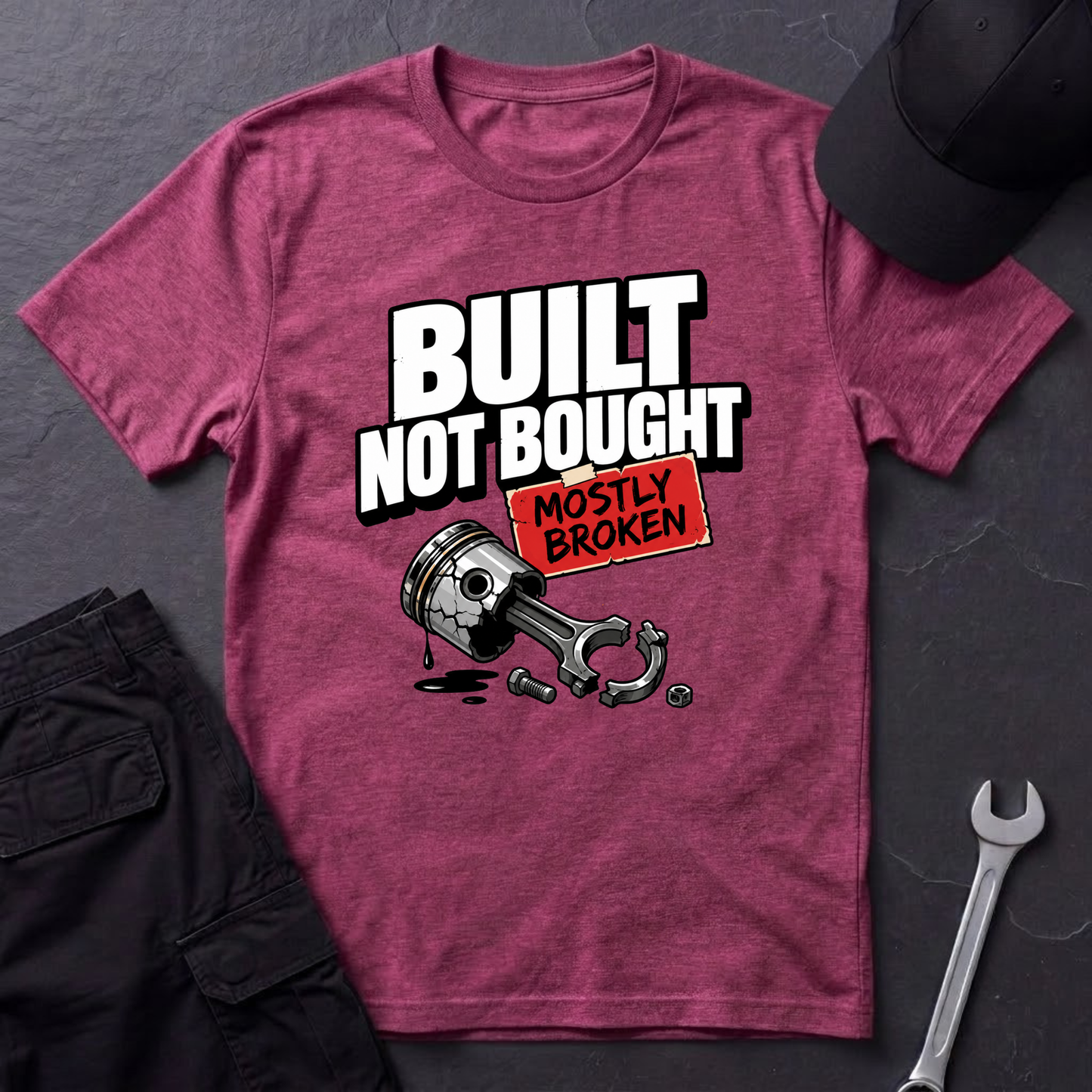 Built Not Bought Mostly Broken  T-Shirt