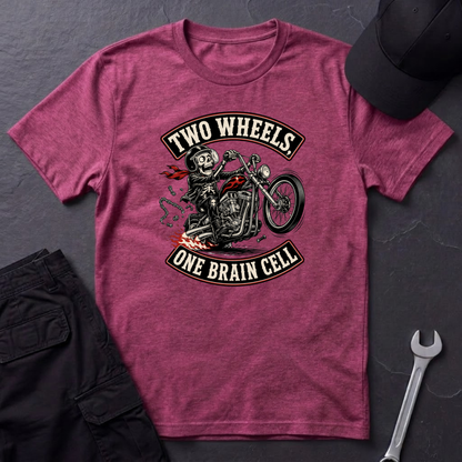 Two Wheels One Brain Cell   T-Shirt