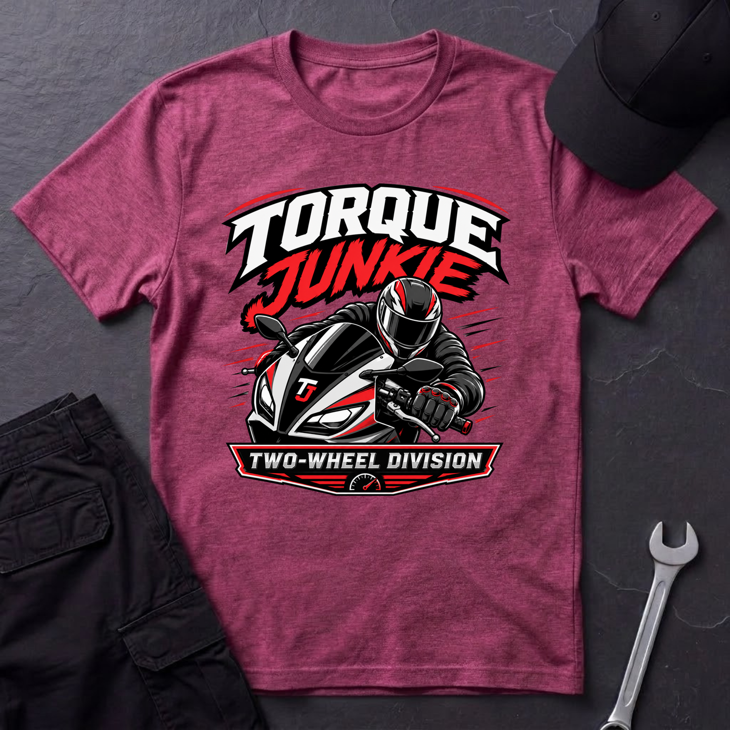 Torque Junkie Two Wheel Division  T-Shirt