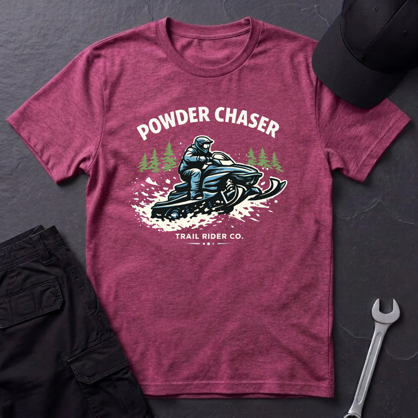 Powder Chaser Snowmobile  T-Shirt