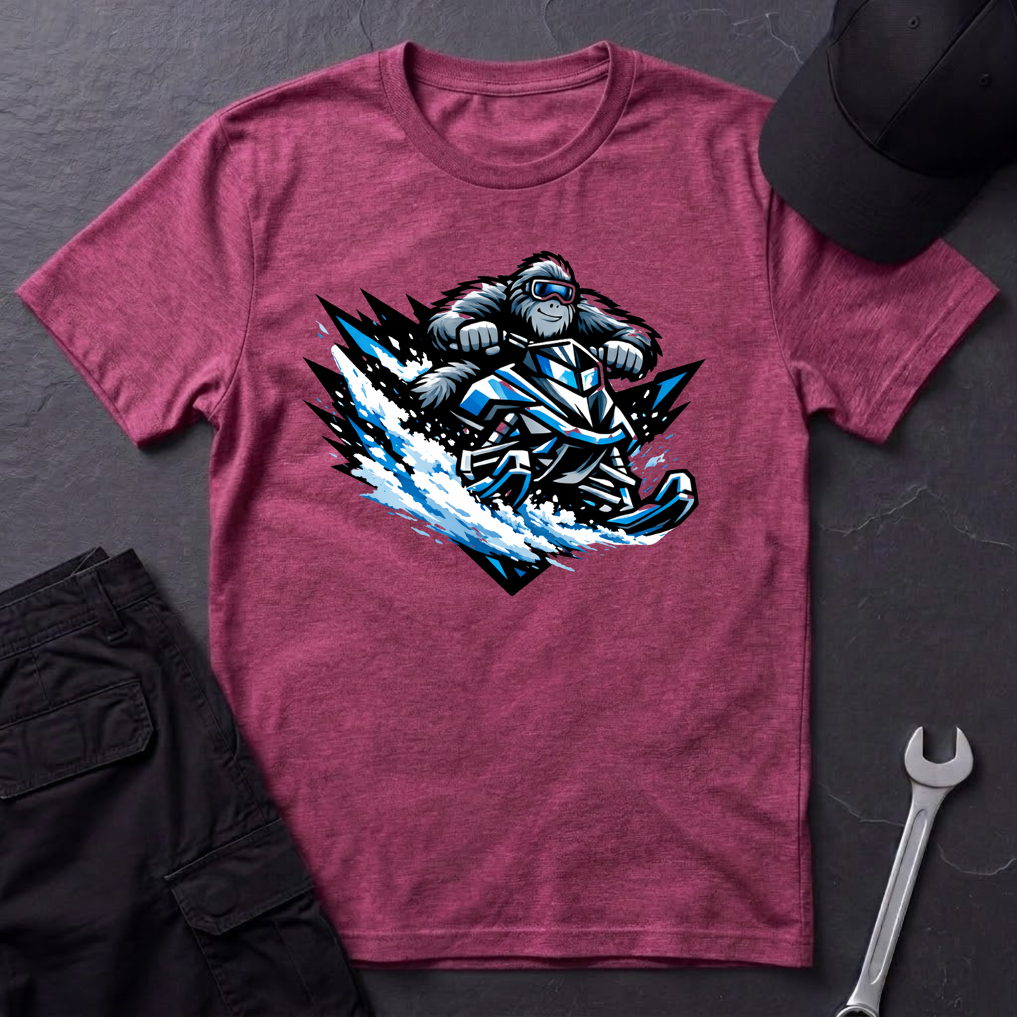 Sasquatch Snowmobile  T-Shirt