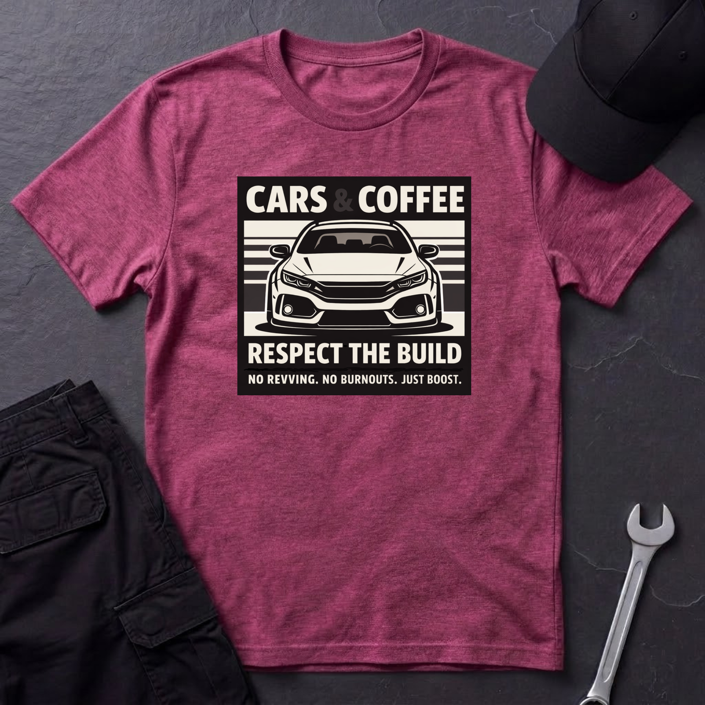 Cars & Coffee Respect The Build T-Shirt