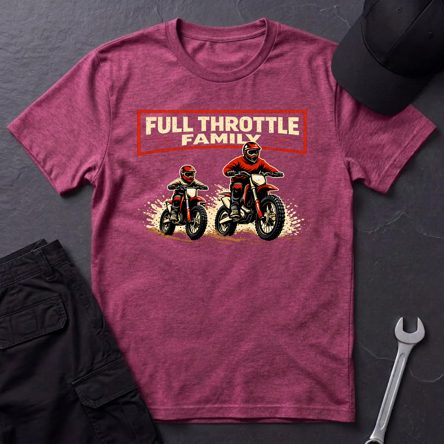 Full Throttle Family Dirtbikes T-Shirt