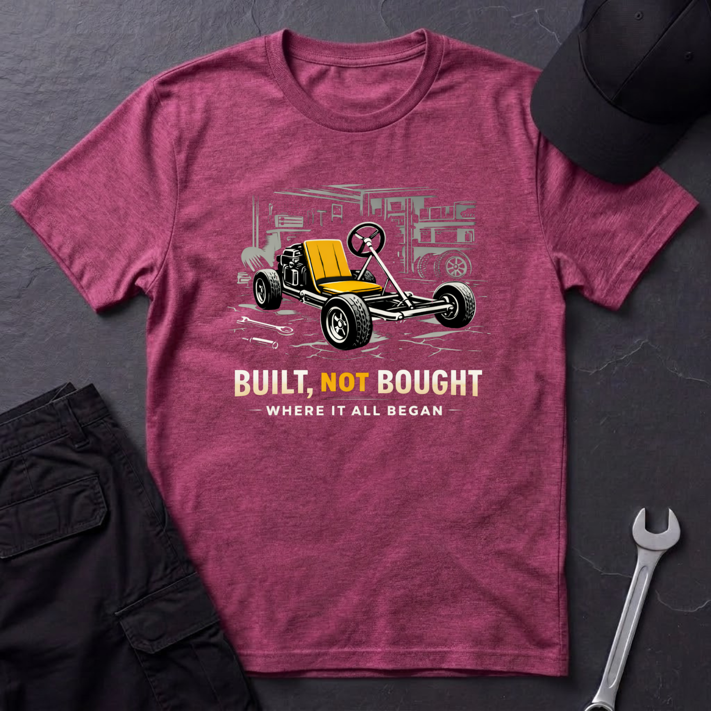 Built Not Bought Go-Cart light T-Shirt