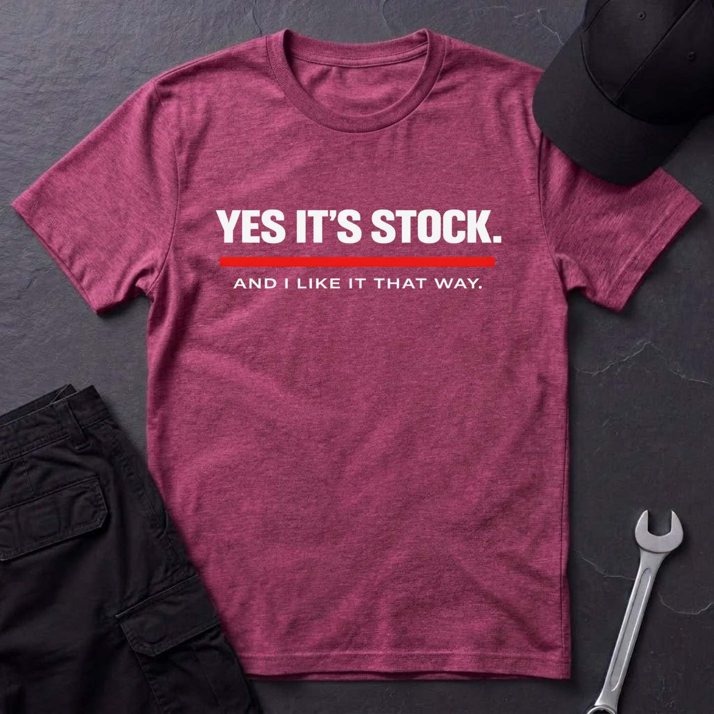 Yes, It's Stock white T-Shirt