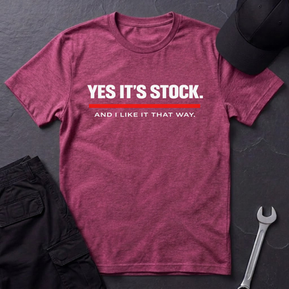 Yes, It's Stock white T-Shirt