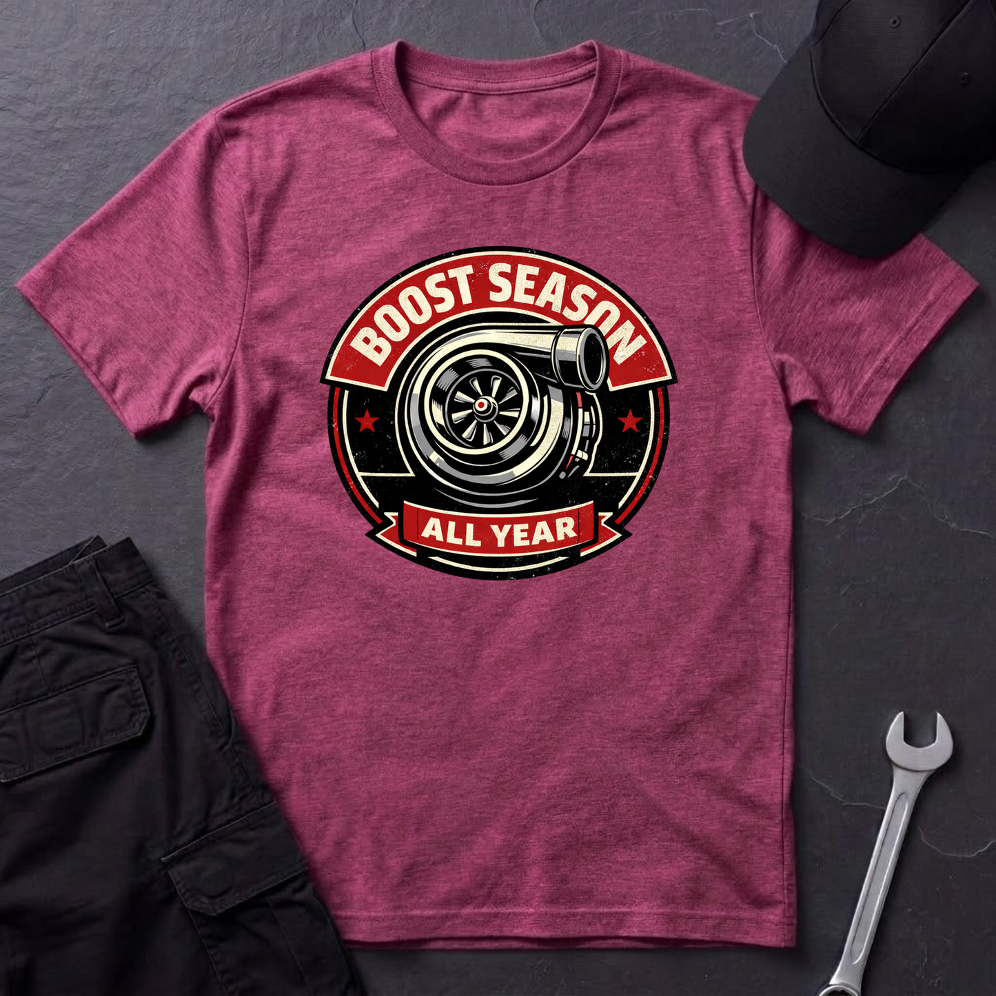 Boost Season All Year dark T-Shirt