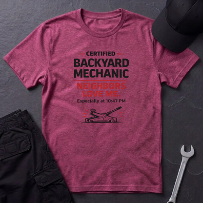 Backyard Mechanic black print T-Shirt