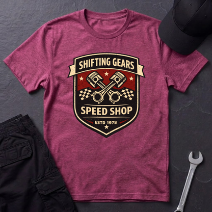 Shifting Gears Speed Shop  T-Shirt