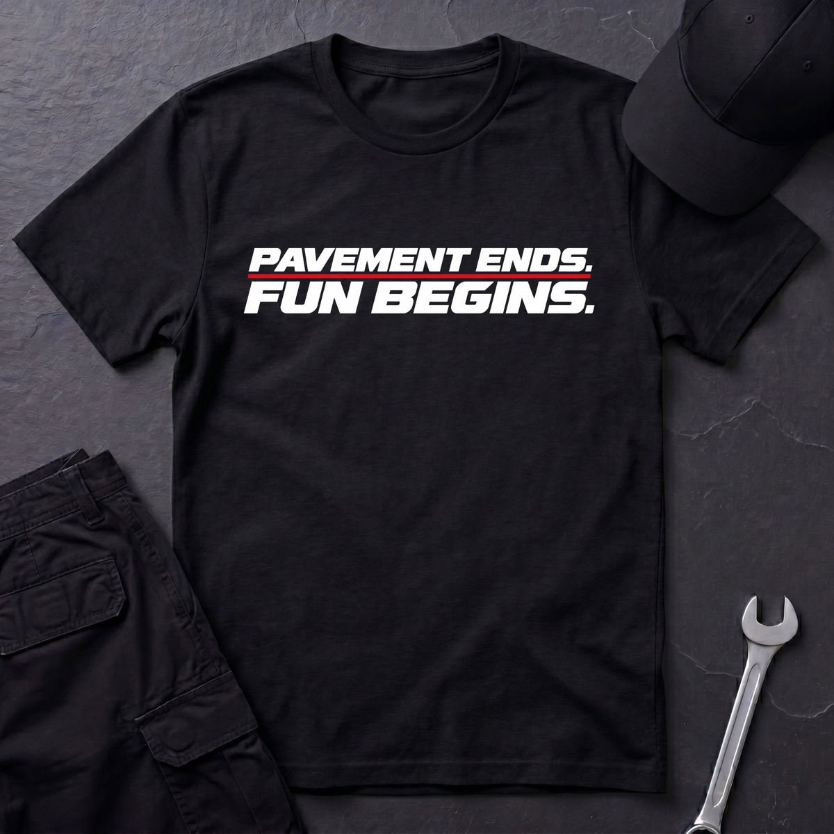 Pavement Ends.  T-Shirt