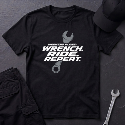 Wrench. Ride. Repeat.   T-Shirt