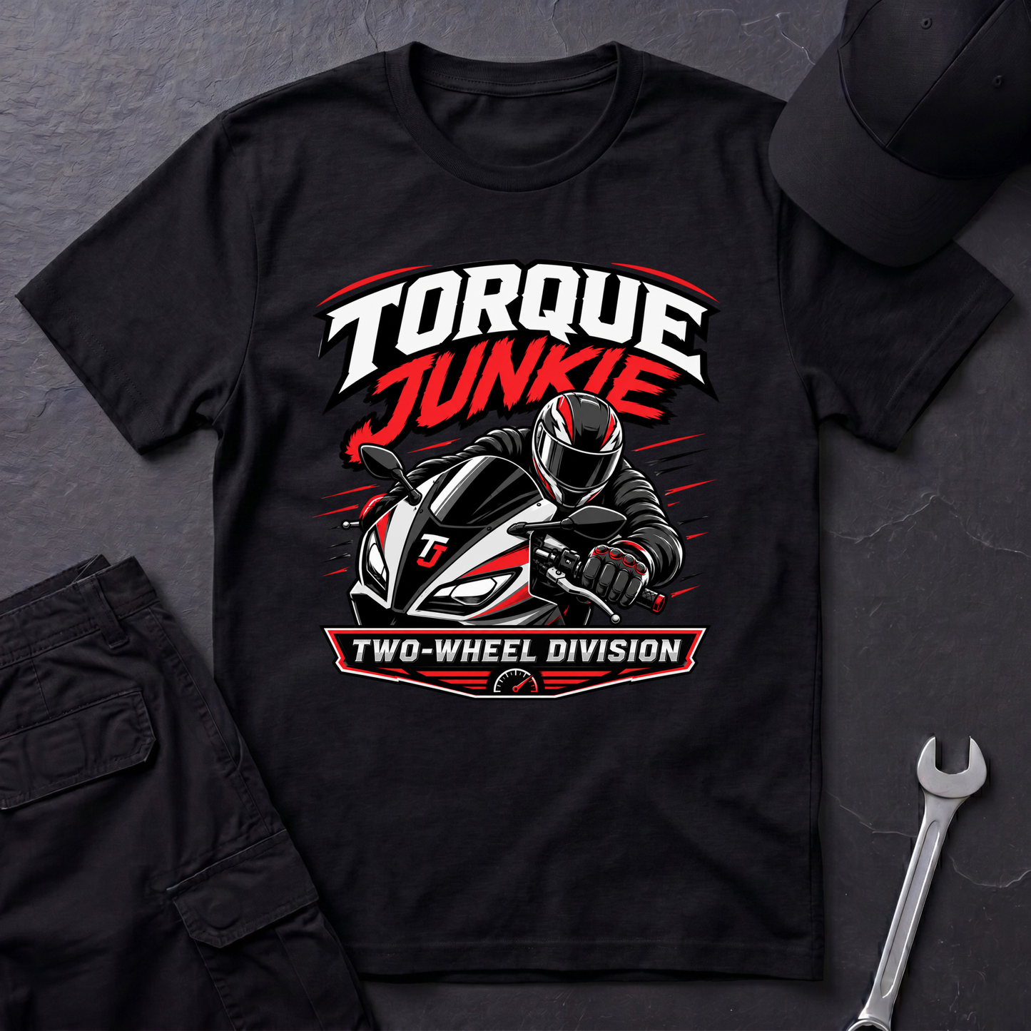 Torque Junkie Two Wheel Division  T-Shirt