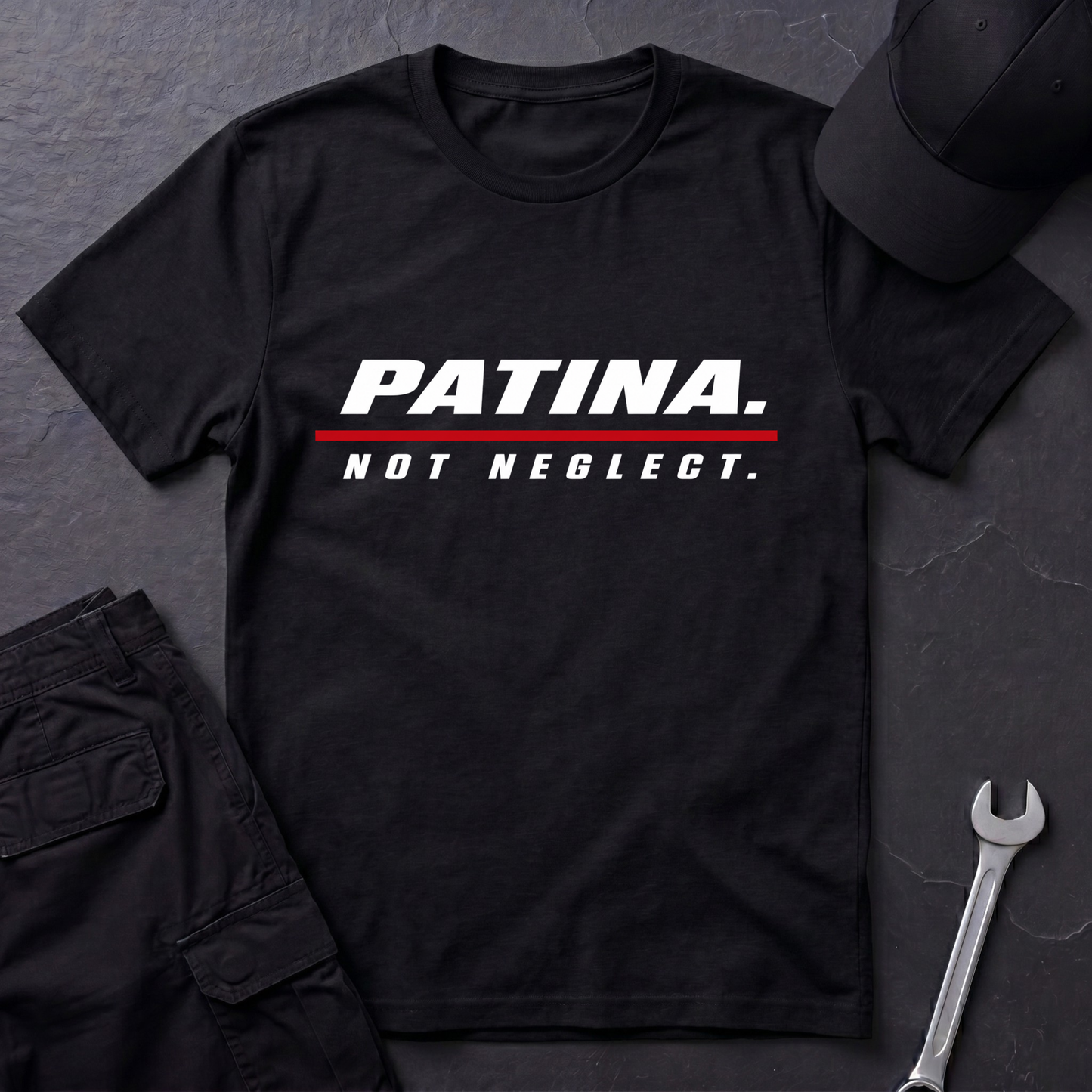 Patina. Not Neglect.   T-Shirt