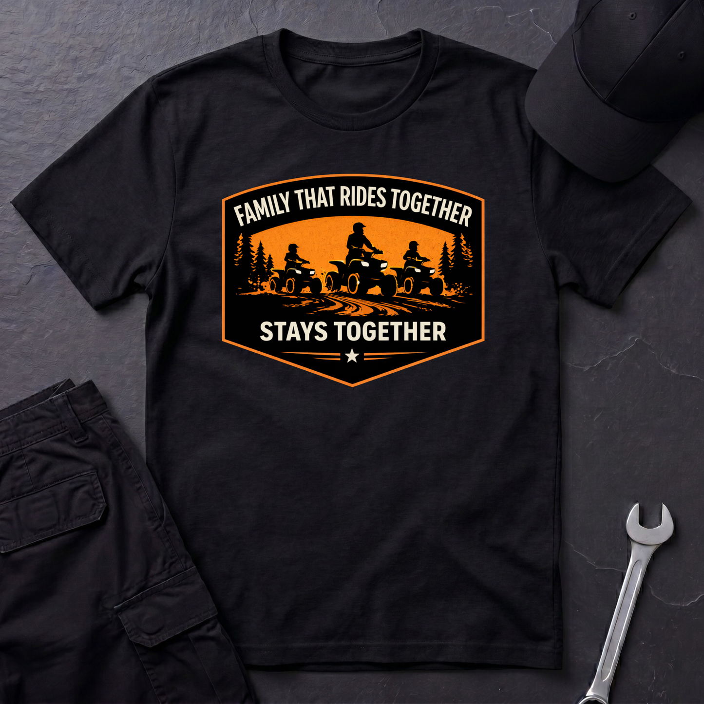 Family That Rides Together Quads T-Shirt