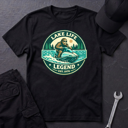 Bigfoot Jetski Lake Life T-Shirt