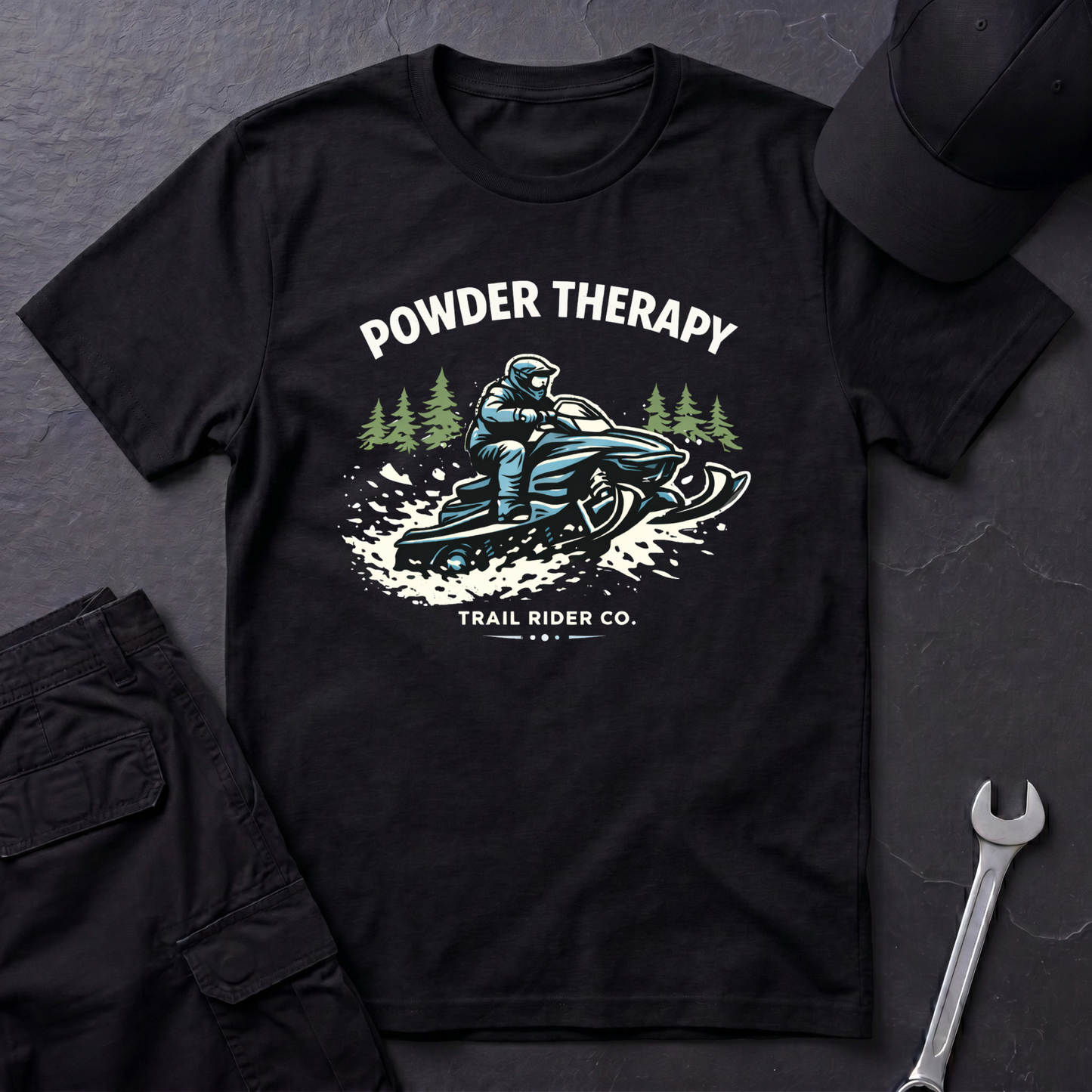 Powder Therapy Snowmobile  T-Shirt