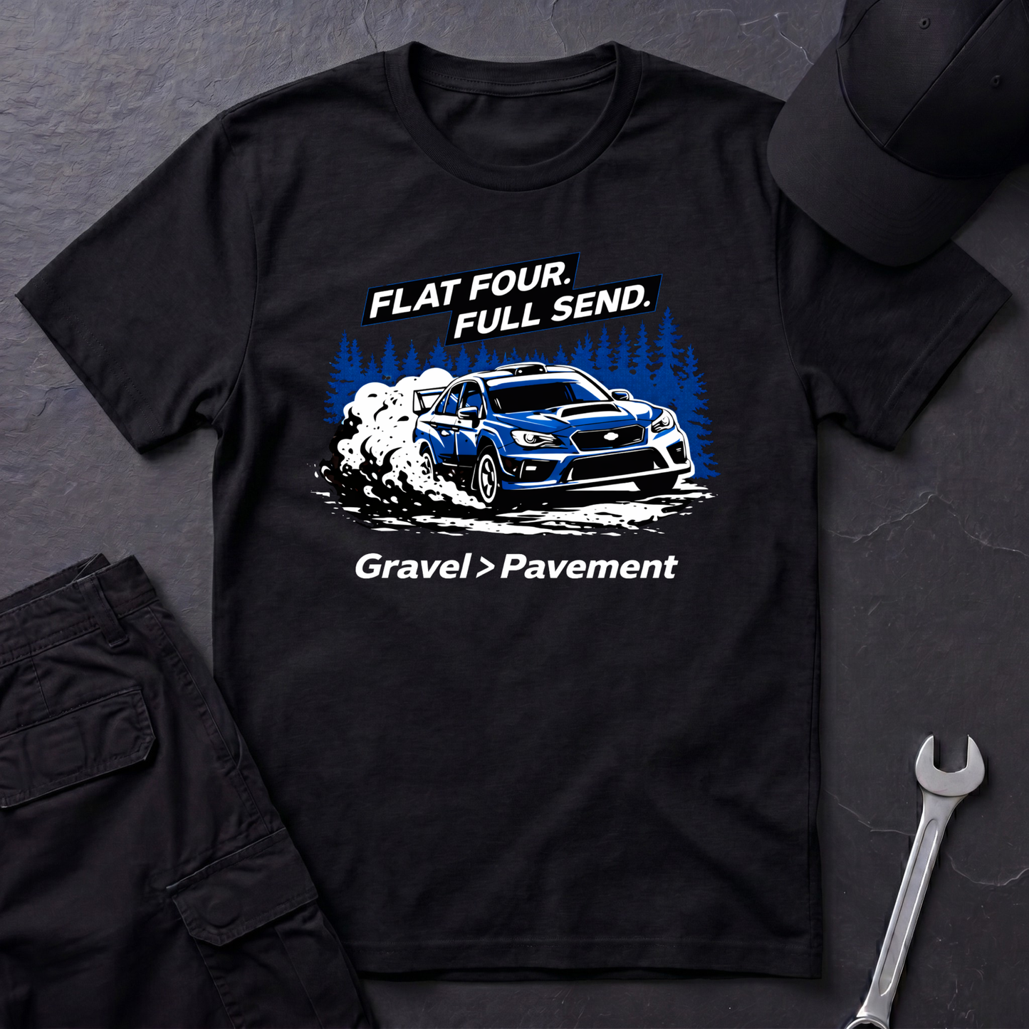 Flat Four. Full Send. T-Shirt