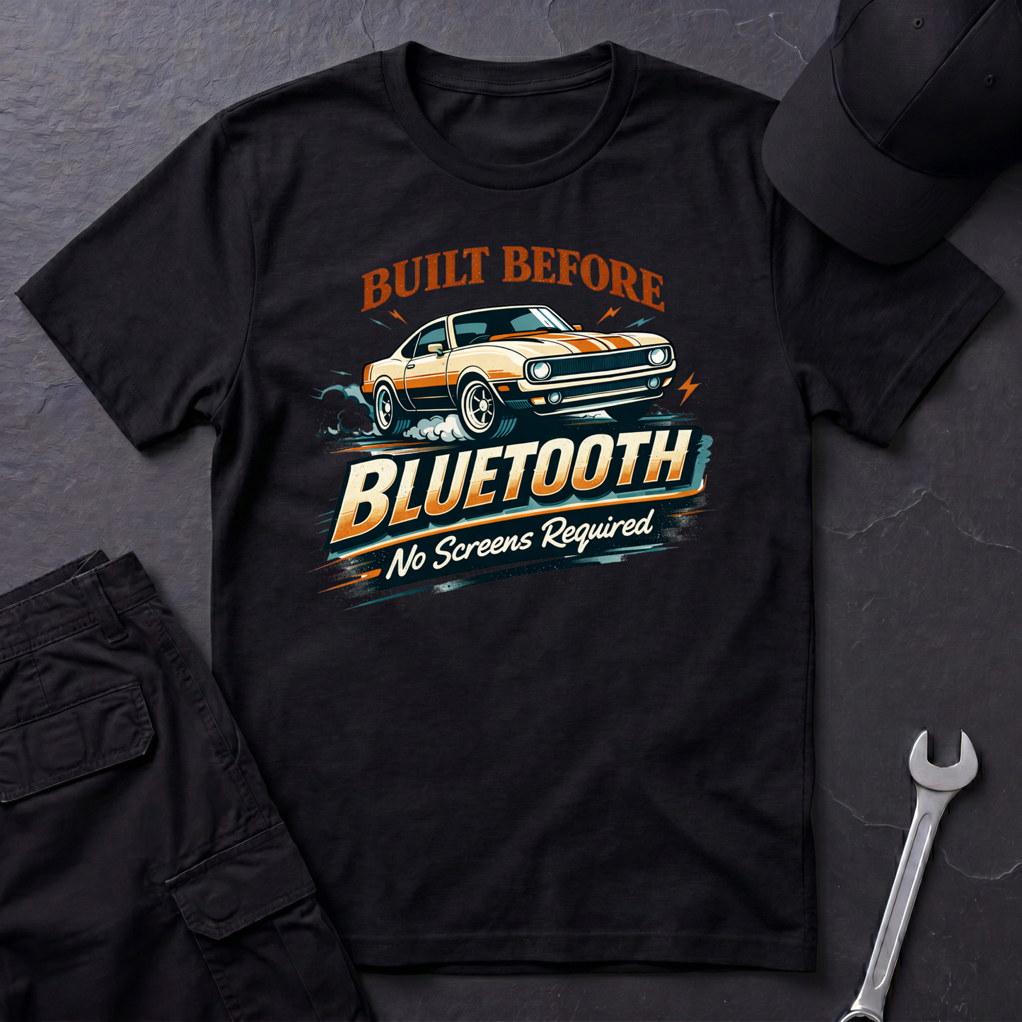 Before Bluetooth Musclecar T-Shirt