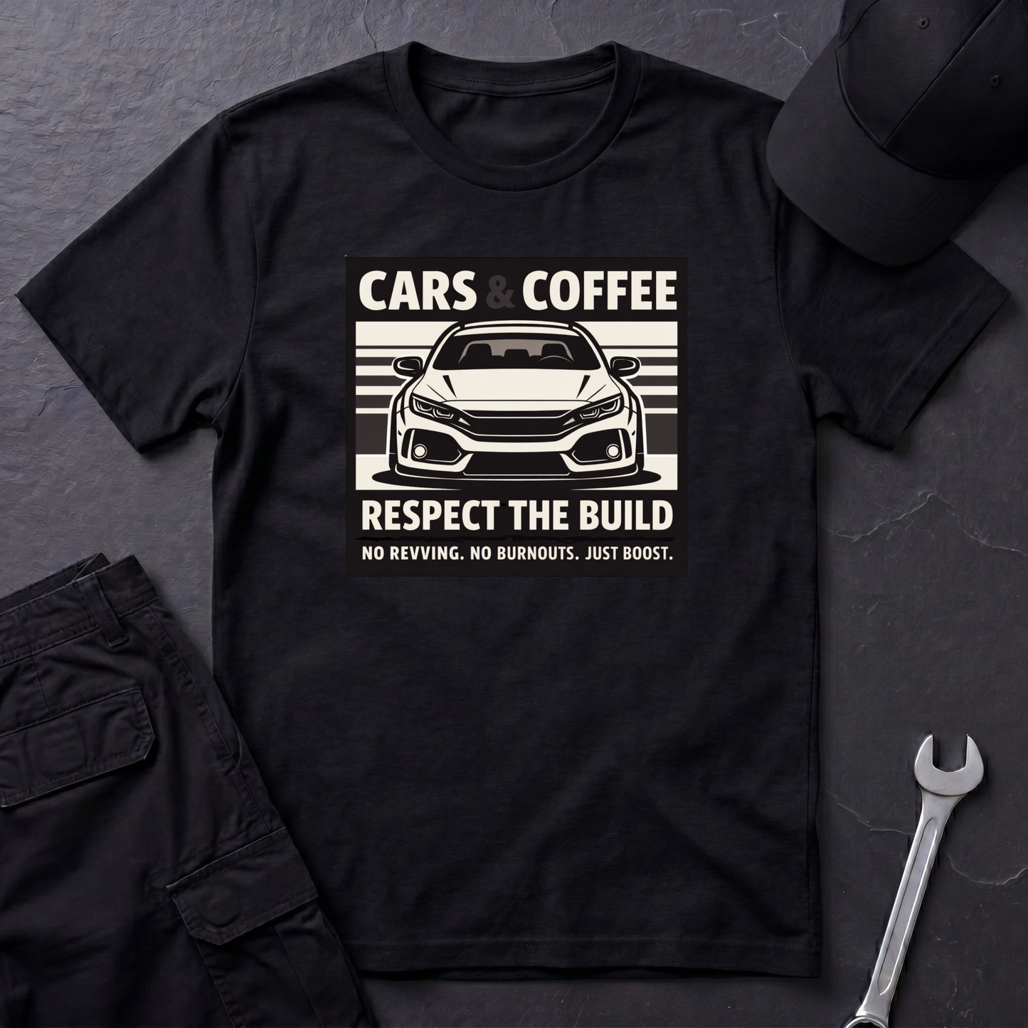 Cars & Coffee Respect The Build T-Shirt