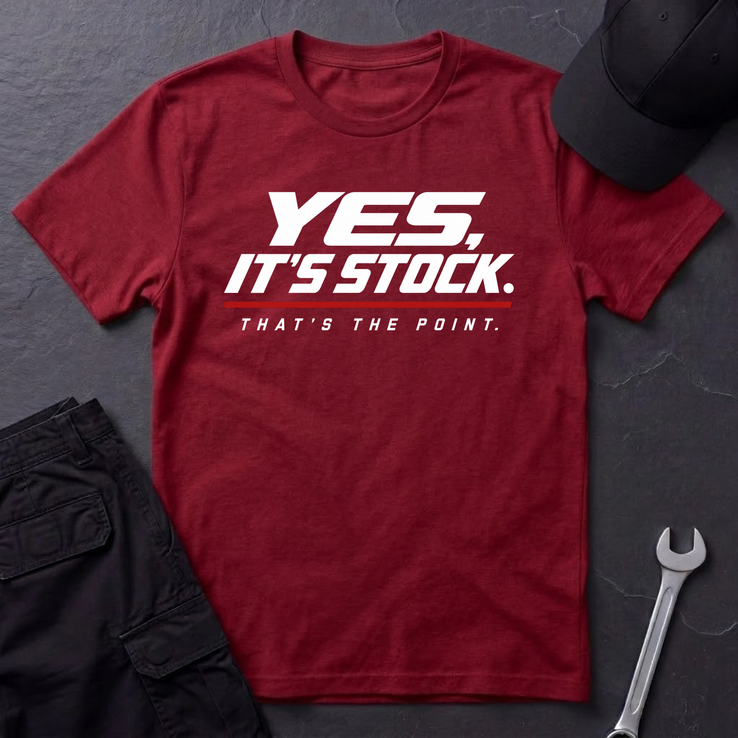 It's Stock.   T-Shirt