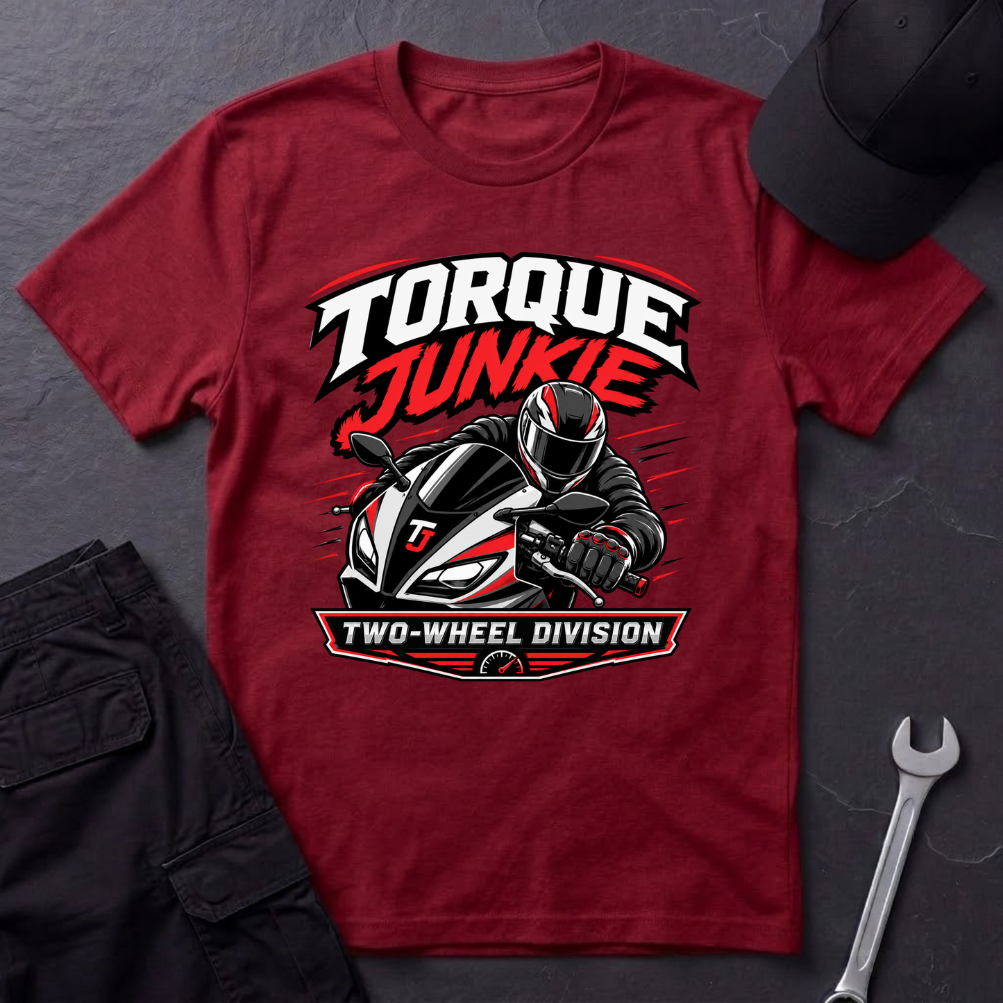 Torque Junkie Two Wheel Division  T-Shirt