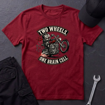 Two Wheels One Brain Cell   T-Shirt