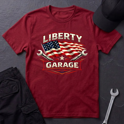 Liberty Garage Flag  T-Shirt