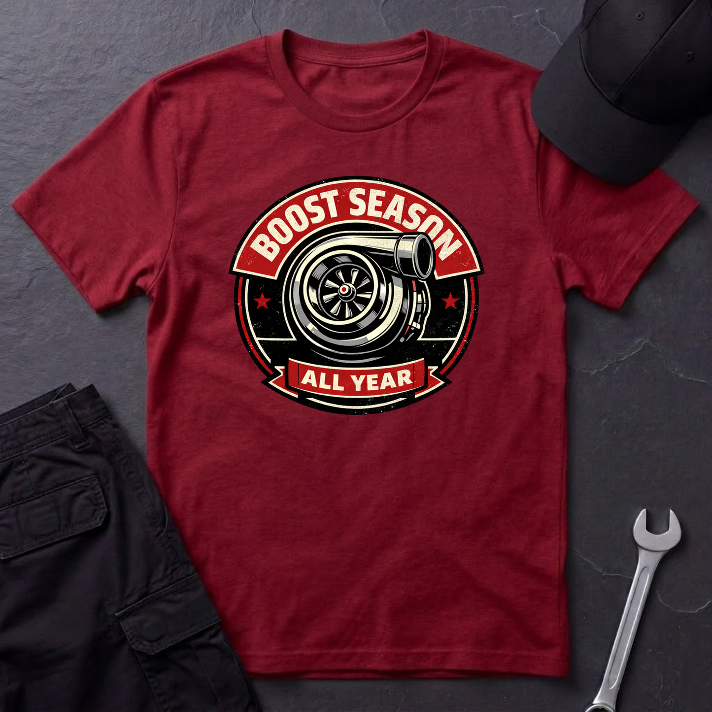 Boost Season All Year dark T-Shirt