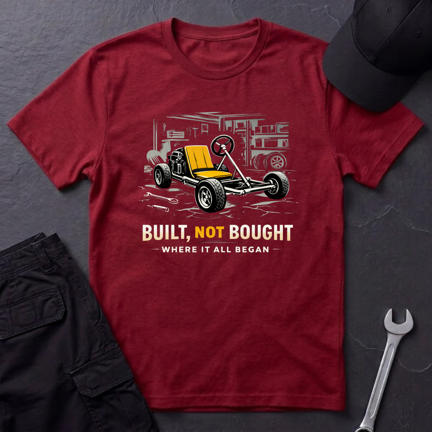 Built Not Bought Go-Cart light T-Shirt
