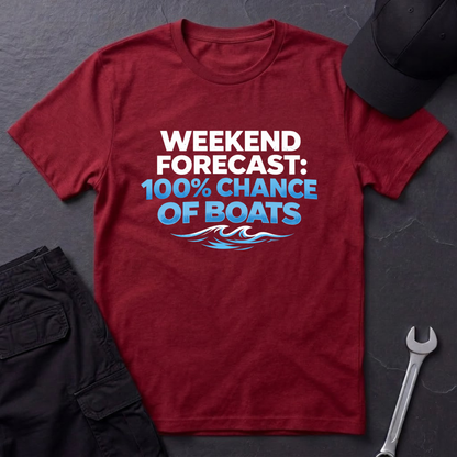 100% Chance Of Boats T-Shirt