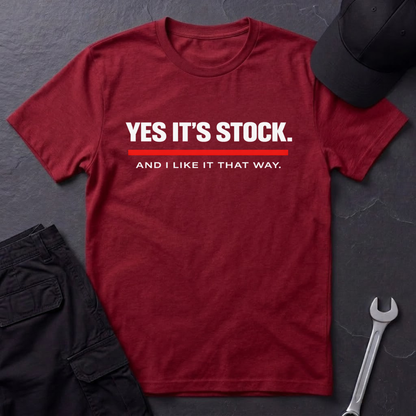 Yes, It's Stock white T-Shirt