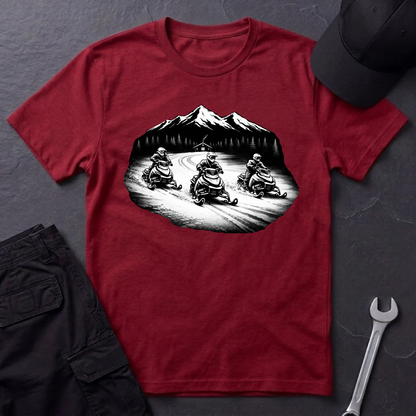 Snowmobile Night Ride  T-Shirt