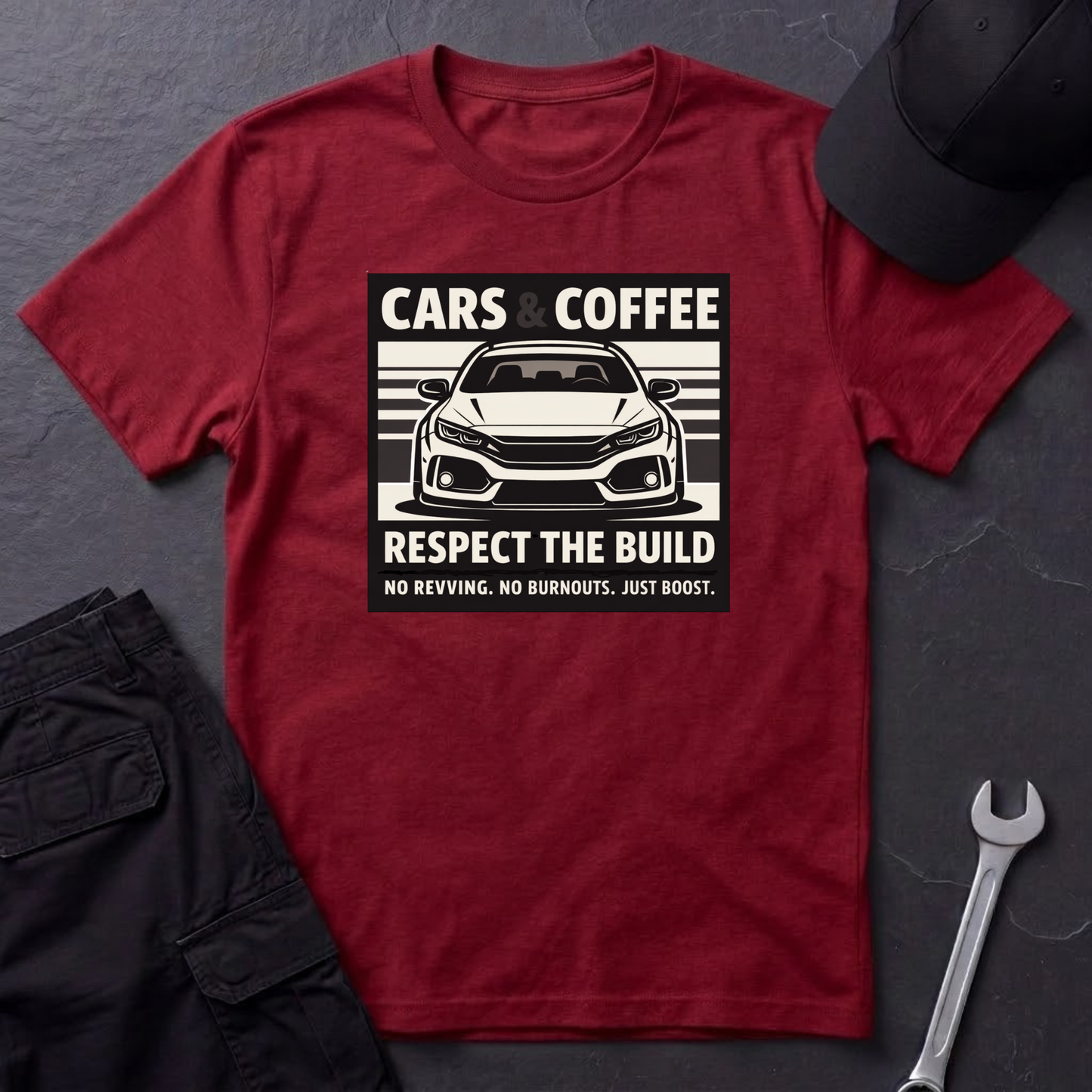 Cars & Coffee Respect The Build T-Shirt