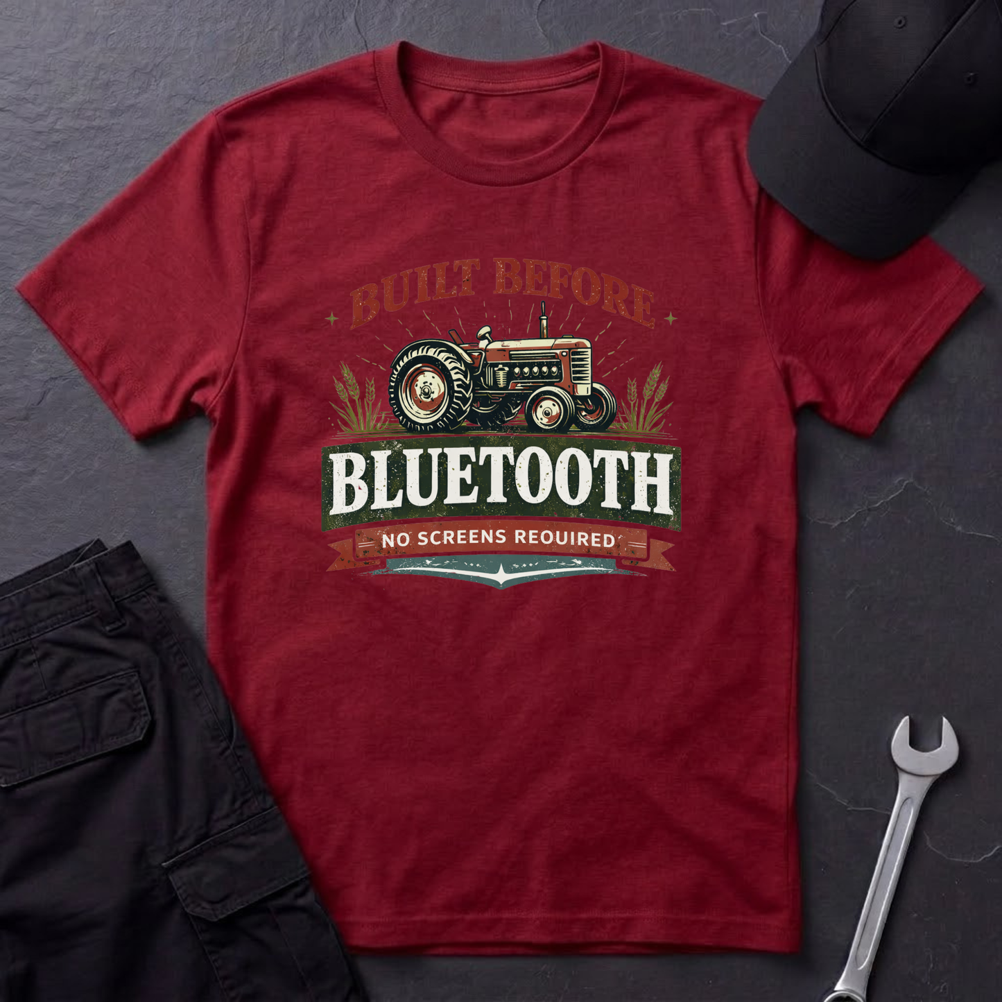 Before Bluetooth Tractor T-Shirt
