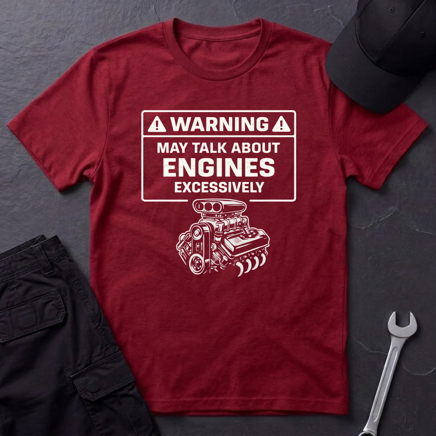 Warning-Talk About Engines  T-Shirt