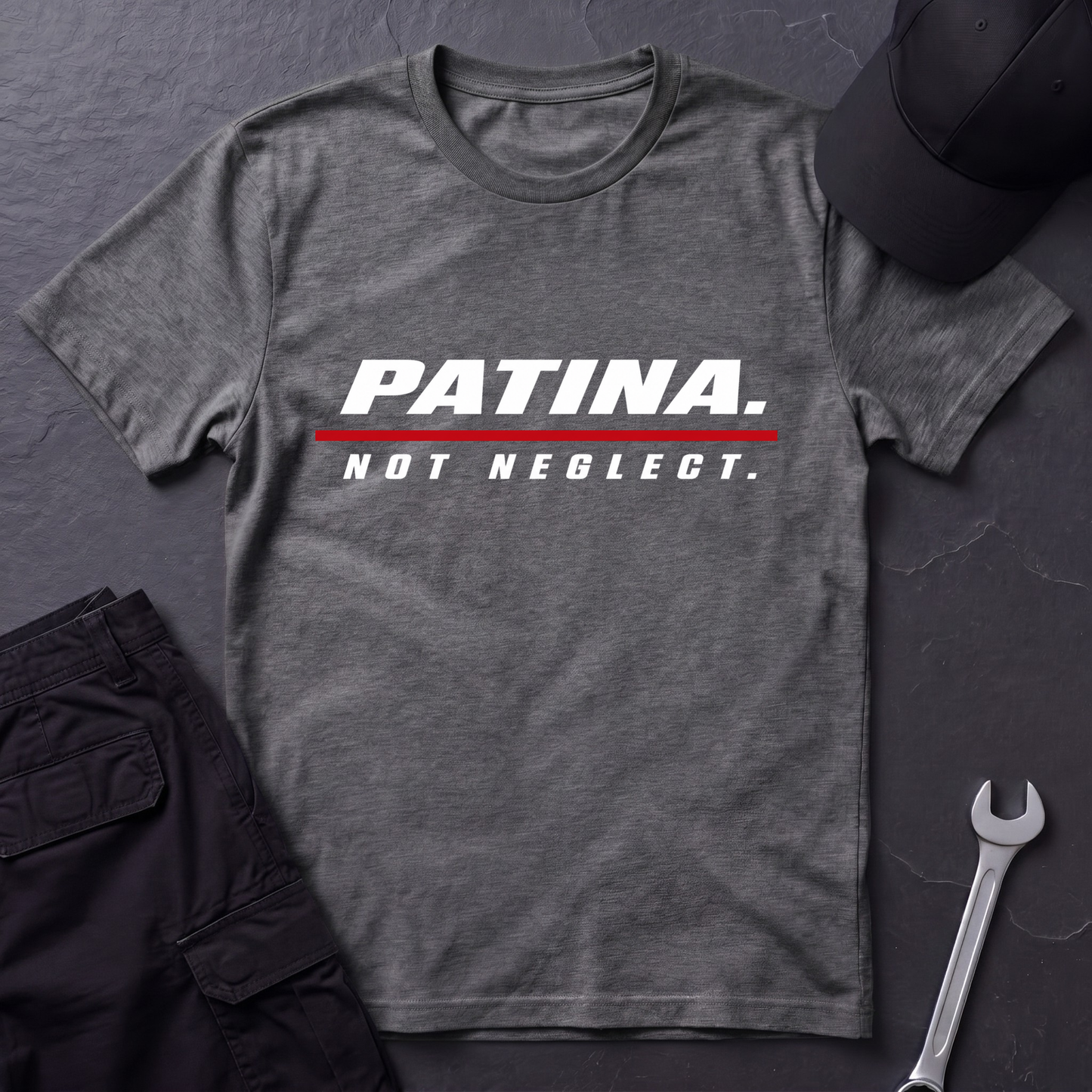 Patina. Not Neglect.   T-Shirt